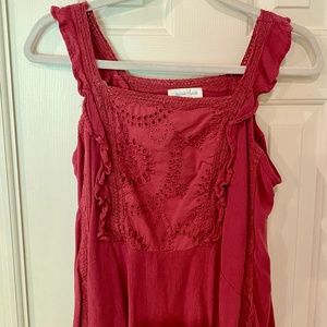 💐 Southern Sweet Ruffled Tunic Top, Small- Grace & Lace with Eyelet & Ruffles